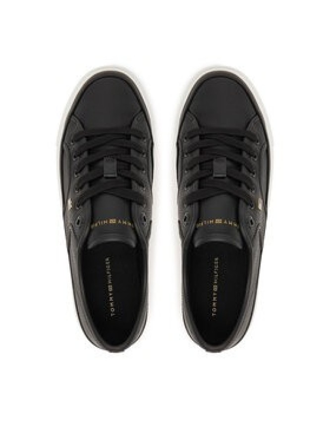 Tommy Hilfiger Sneakersy Platform Vulc Piping Ltr FW0FW09393 Czarny
