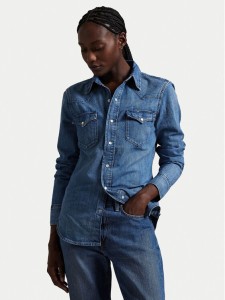 Polo Ralph Lauren Koszula jeansowa 211969402001 Granatowy Slim Fit