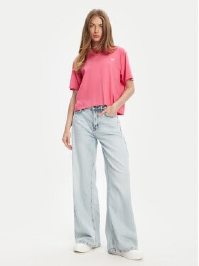 Guess Jeans T-Shirt W4YI05 K8HM0 Różowy Boxy Fit