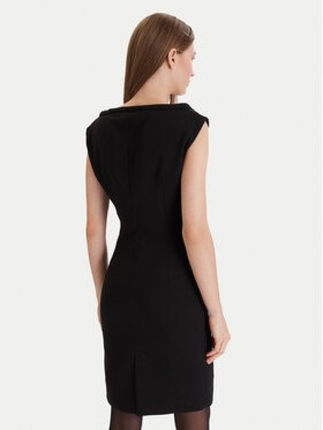Simona Corsellini Sukienka koktajlowa A25CPAB01201 Czarny Slim Fit