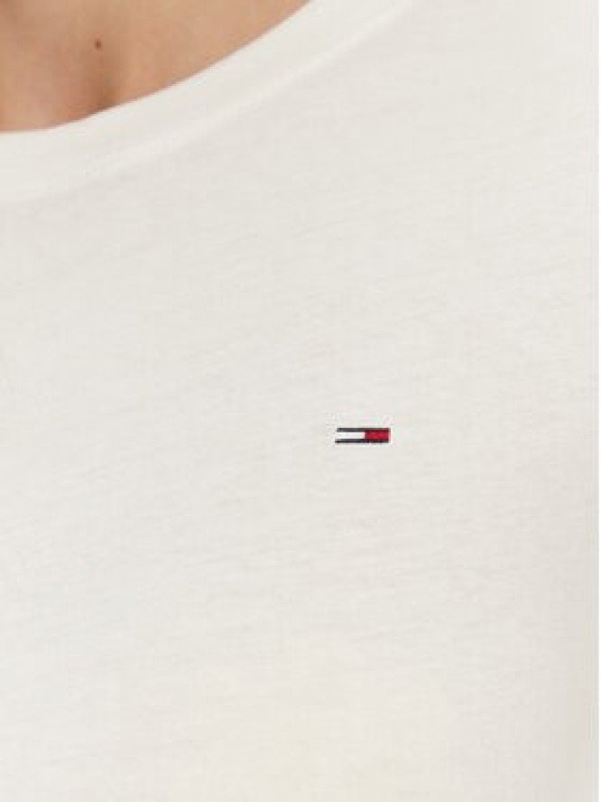 Tommy Jeans T-Shirt DW0DW20459 Biały Slim Fit