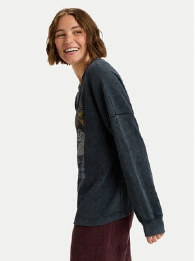 Roxy Bluza Eastside Midweight ERJKT04322 Czarny Regular Fit