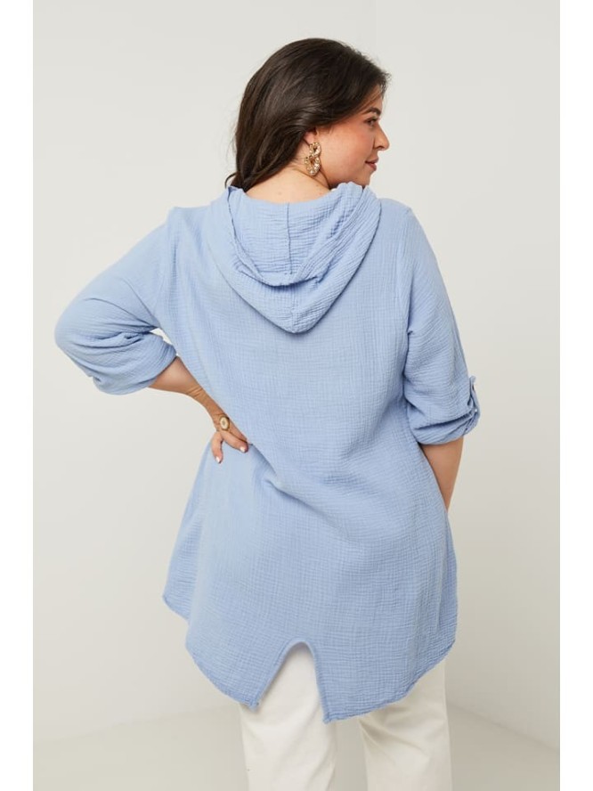 Curvy Lady Tunika w kolorze błękitnym rozmiar: 44/46