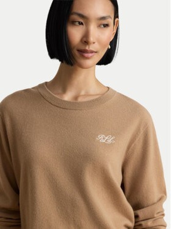 LAUREN RALPH LAUREN Sweter 200P03371500 Beżowy ciemny Relaxed Fit
