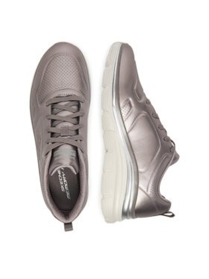 Skechers Sneakersy FASHION FIT - GLOW UP 149749 PEW Srebrny