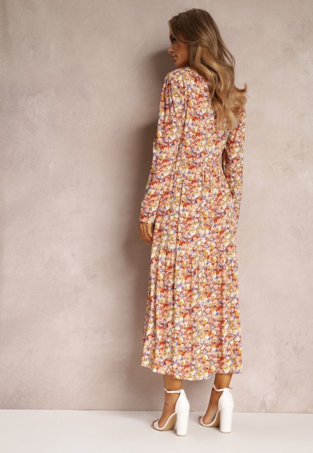 Pomarańczowo-Fioletowa Sukienka Dorosa