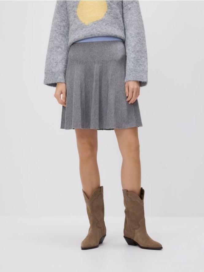 Spódnica z wiskozą - jasnoszary