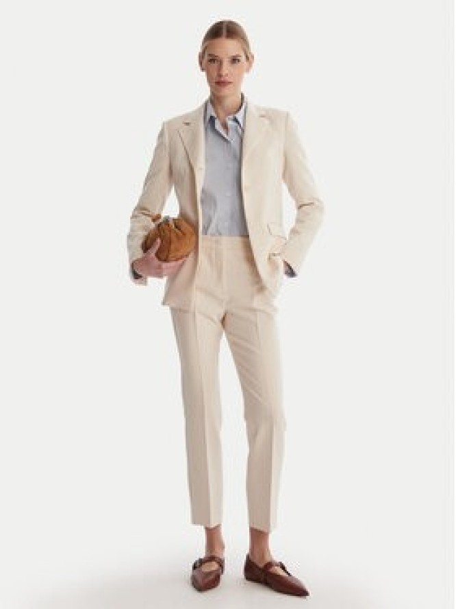 Weekend Max Mara Spodnie materiałowe Rana 2615131021 Écru Slim Fit