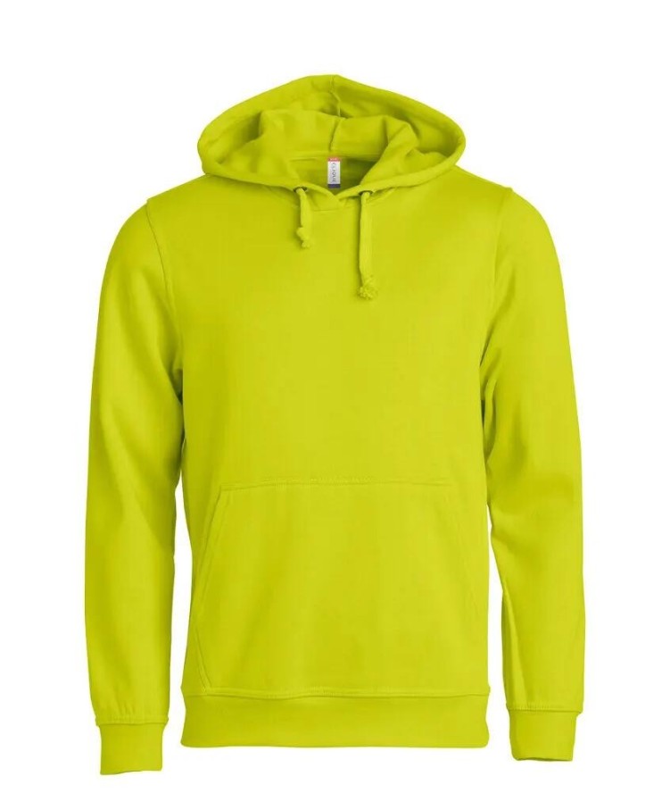 clique Basic Hoody bluza z kapturem unisex, odporna na piling – visibility green