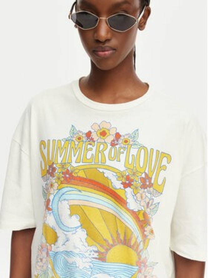 Billabong T-Shirt Summer Of Love EBJZT00592 Biały Loose Fit