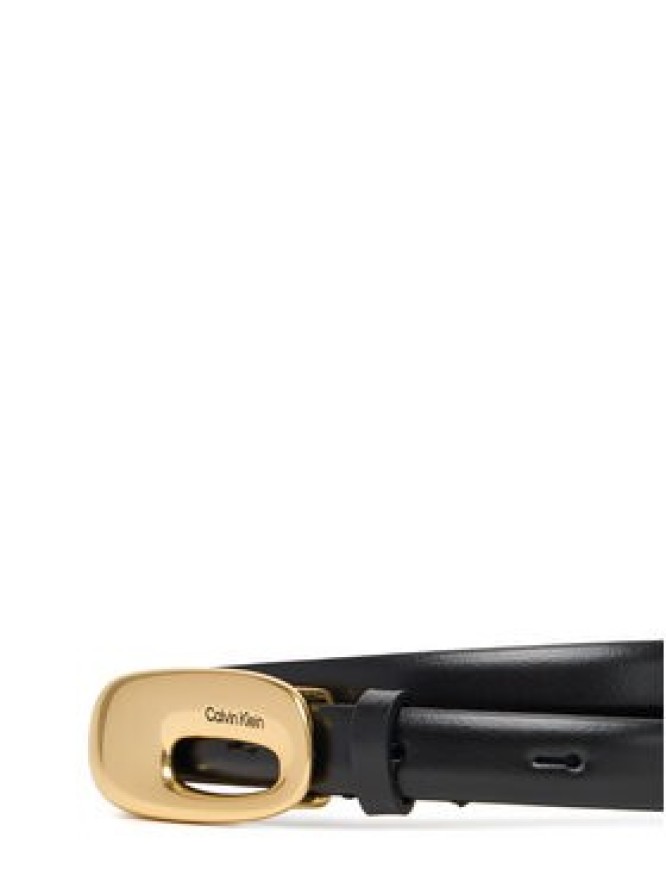Calvin Klein Pasek Damski Elongated Chucnhy Buckle 15Mm LV04F7022G Czarny