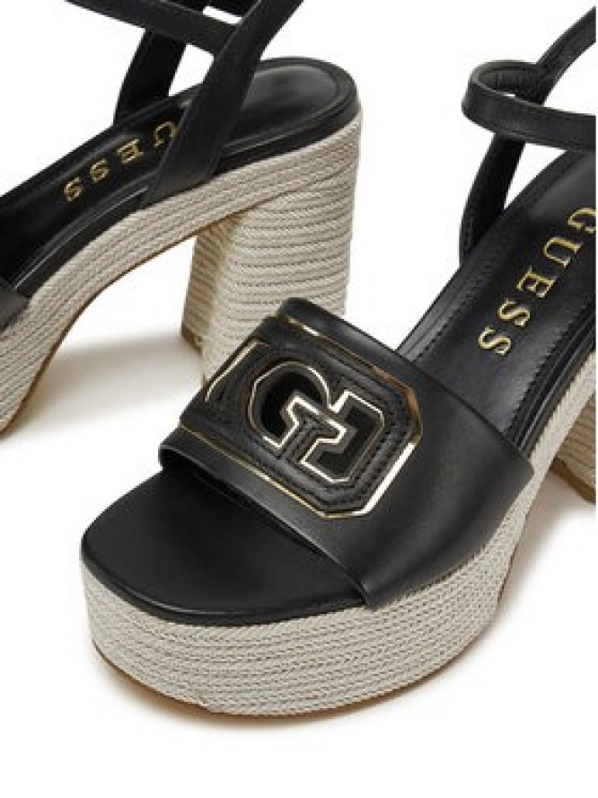 Guess Espadryle FLJFML LEA03 Czarny