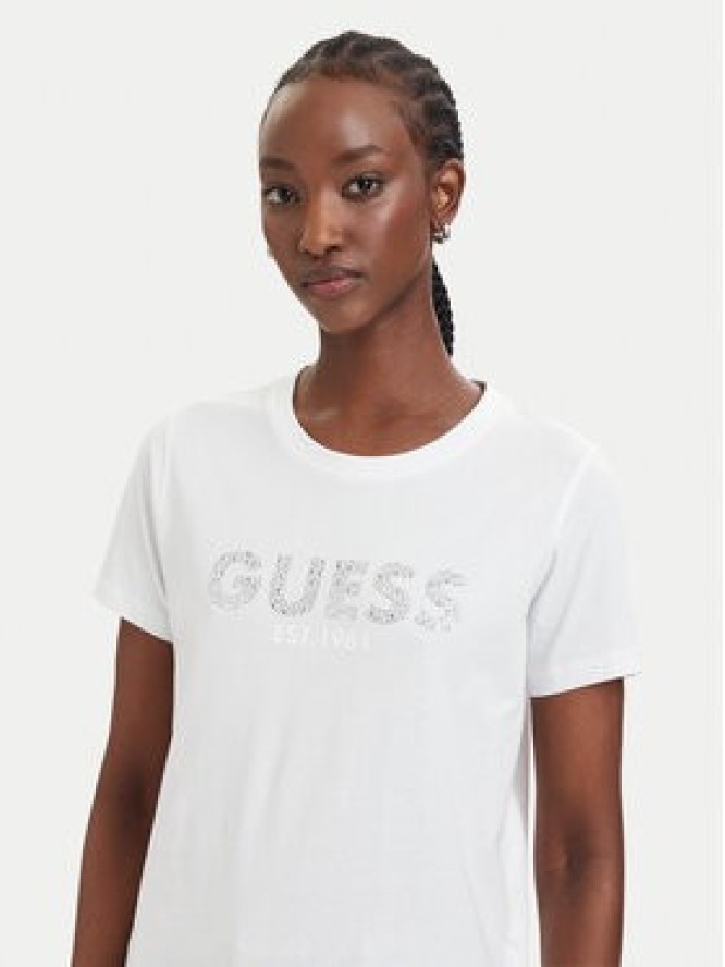 Guess T-Shirt W6GI15 K3035 Biały Regular Fit
