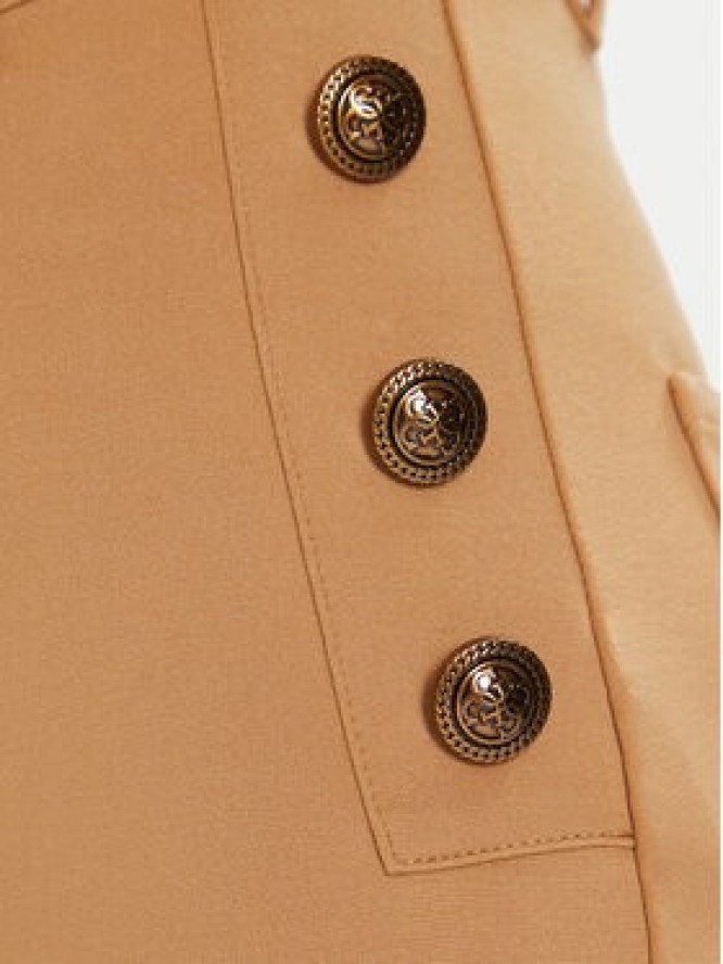 Guess Spodnie materiałowe W5BB16 KCMU2 Beżowy Flare Fit