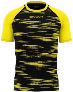 Koszulka sportowa Givova Pixel czarno-żółta