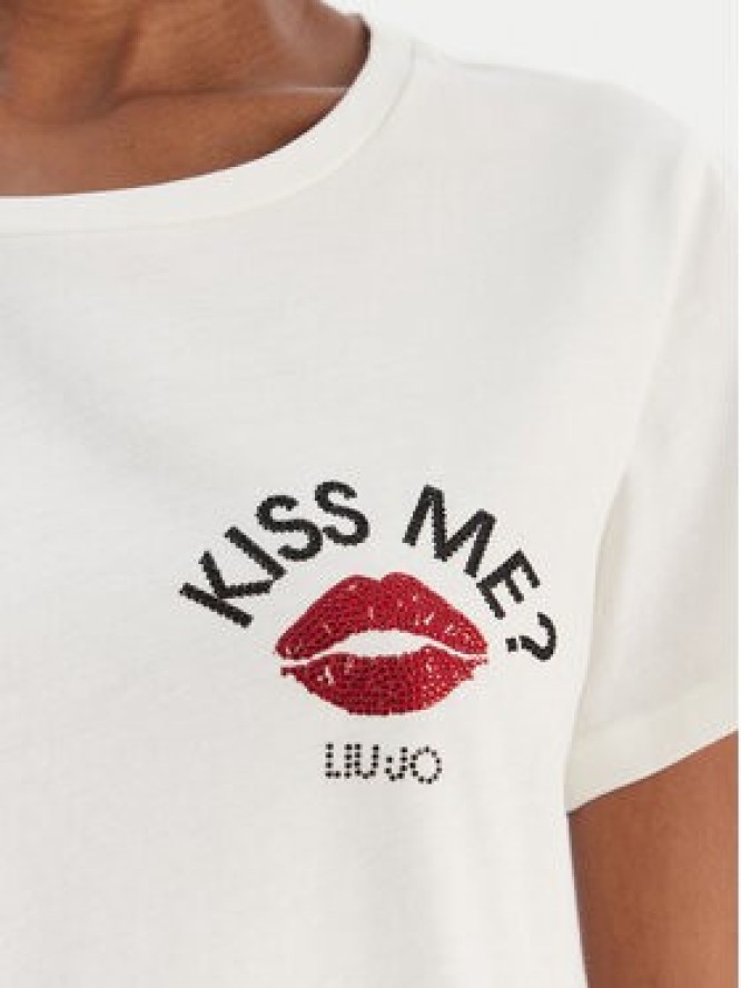 Liu Jo Sport T-Shirt TF5275 JS923 Écru Regular Fit