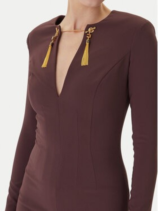 Elisabetta Franchi Sukienka koktajlowa AB-805-57E2-V460 Bordowy Slim Fit