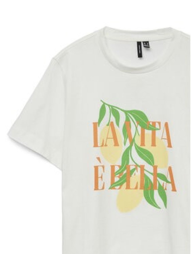Vero Moda T-Shirt Sonna 10327143 Biały Regular Fit