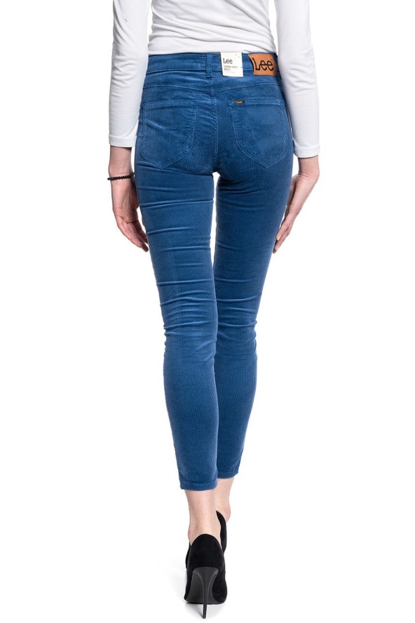 SPODNIE DAMSKIE SZTRUKSOWE LEE SCARLETT HIGH ESTATE BLUE L626QG17 112114322