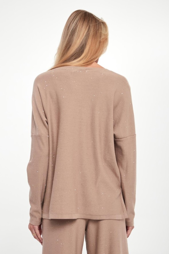 Sweter damski z cekinami JOSEPH RIBKOFF