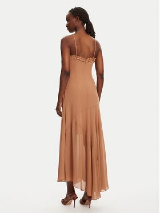 Bardot Sukienka koktajlowa Tatian Frill Trim 59885DB Brązowy Regular Fit