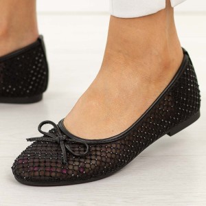 Czarne baleriny damskie Vinceza 62270