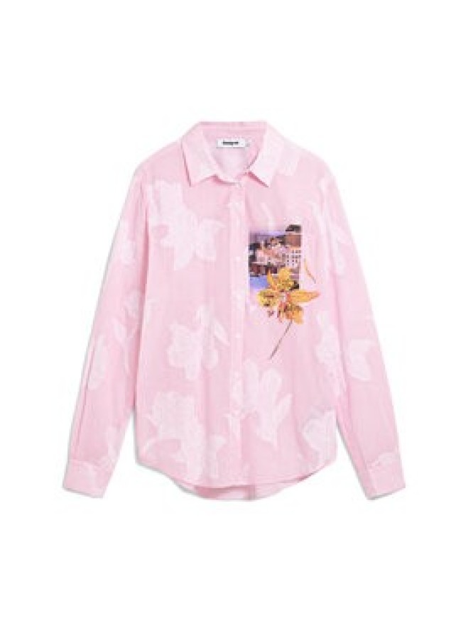 Desigual Koszula Cam Pinkjack 26SWCW12 Różowy Regular Fit