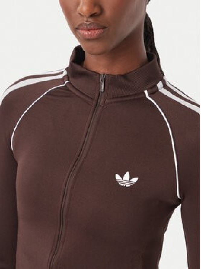 adidas Bluza Essentials 3 Stripes Seamless Tracktop KX8418 Brązowy Slim Fit