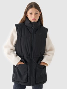 4F Bezrękawnik puchowy z wypełnieniem syntetycznym damski - czarny XS