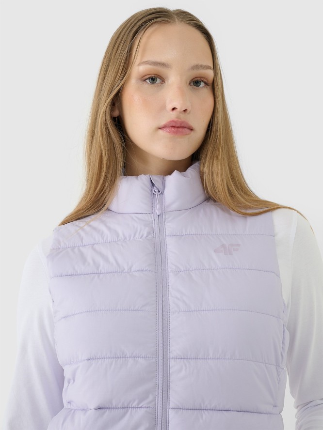4F Bezrękawnik puchowy z wypełnieniem syntetycznym damski - fioletowy XS