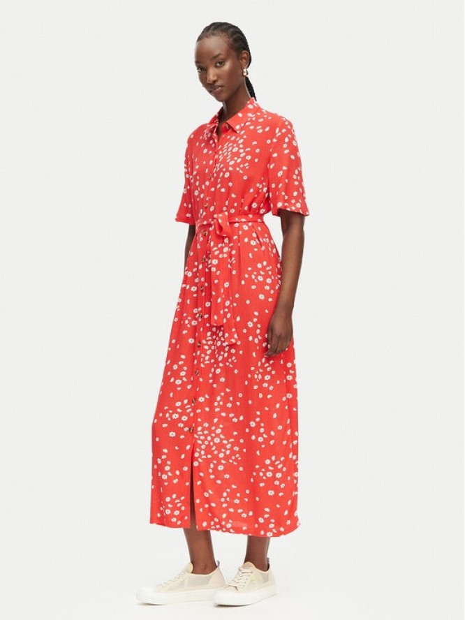Roxy Sukienka koszulowa Island Escape ERJWD03865 Czerwony Regular Fit