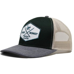 Czapka trucker 6-panelowa / Jeden rozmiar (Butelkowa zieleń/Beż)