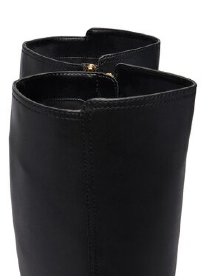 LAUREN RALPH LAUREN Oficerki Brooke II Calfskin Tall Boot 802974383004 Czarny