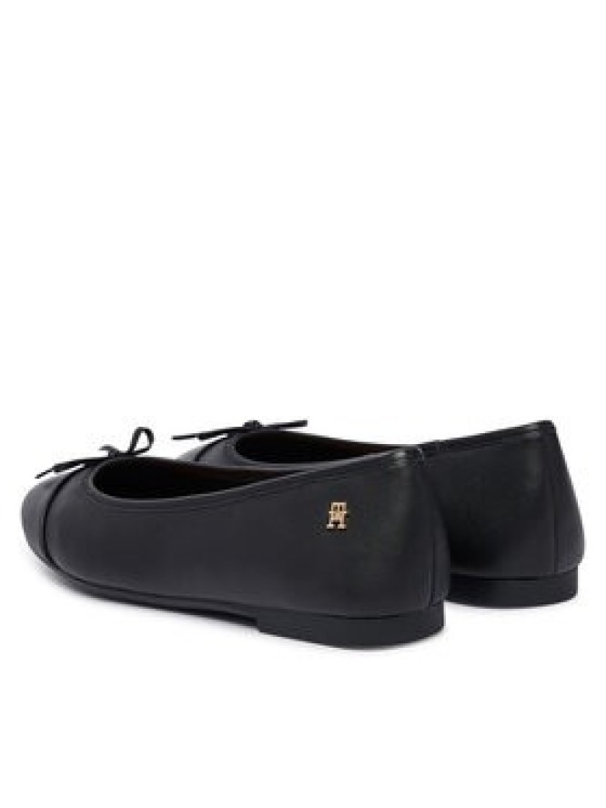 Tommy Hilfiger Baleriny Hilfiger Smooth Lthr Ballet FW0FW09241 Czarny