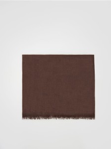 Gładki szal - ciemnobrązowy