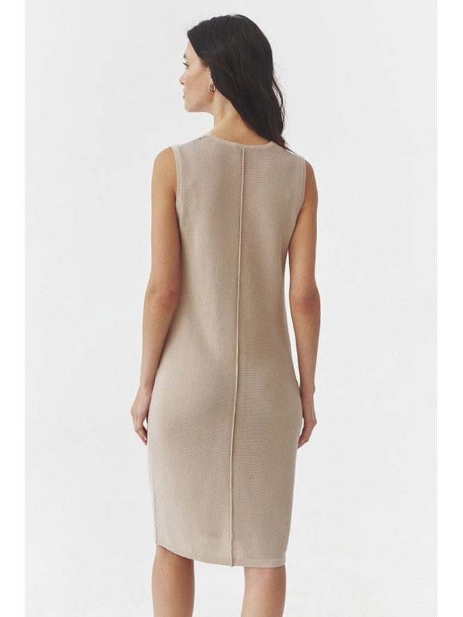 TATUUM Sukienka dzianinowa w kolorze beżowym rozmiar: S