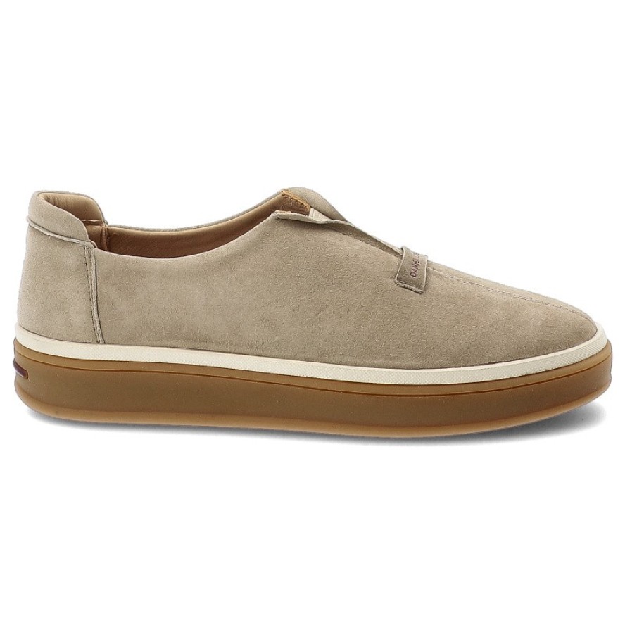 Mokasyny damskie Daniel Lopez, zamszowa cholewka wsuwany fason minimalistyczny design gruba elastyczna podeszwa okrągły nosek,beżowe, TT2D4084