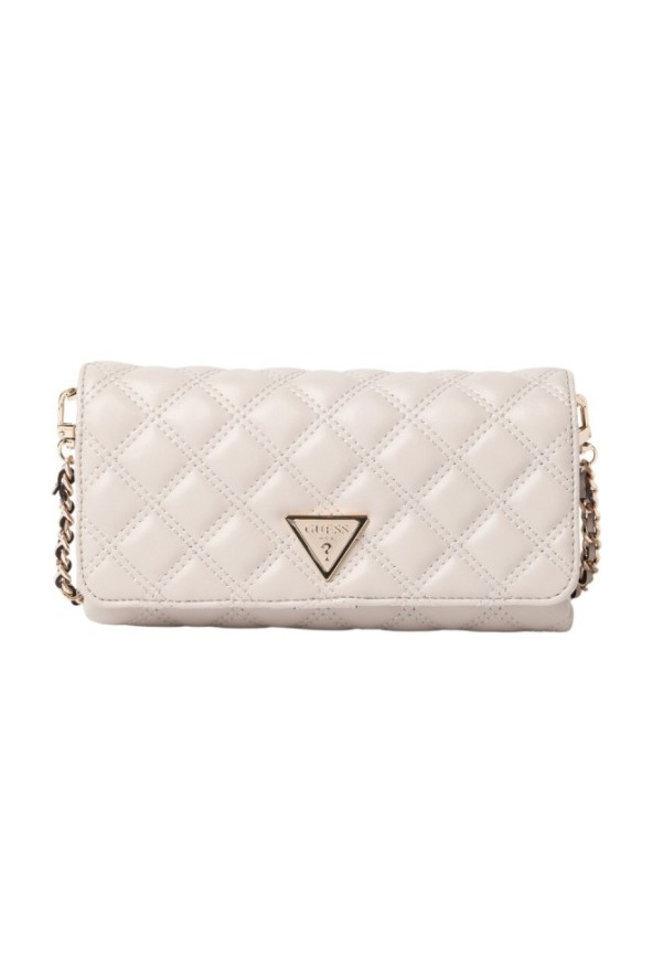 GUESS Damski portfel na łańcuszku w kolorze białym Giully