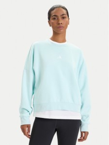 adidas Bluza Essentials Small Logo Feelcozy JV7300 Zielony Loose Fit