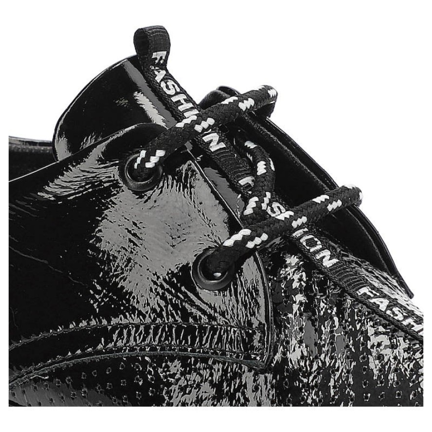 Czarne Półbuty Ravini Wygodne Buty Damskie