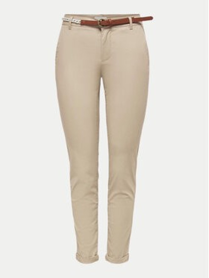 ONLY Spodnie materiałowe 15218519 Beżowy Regular Fit