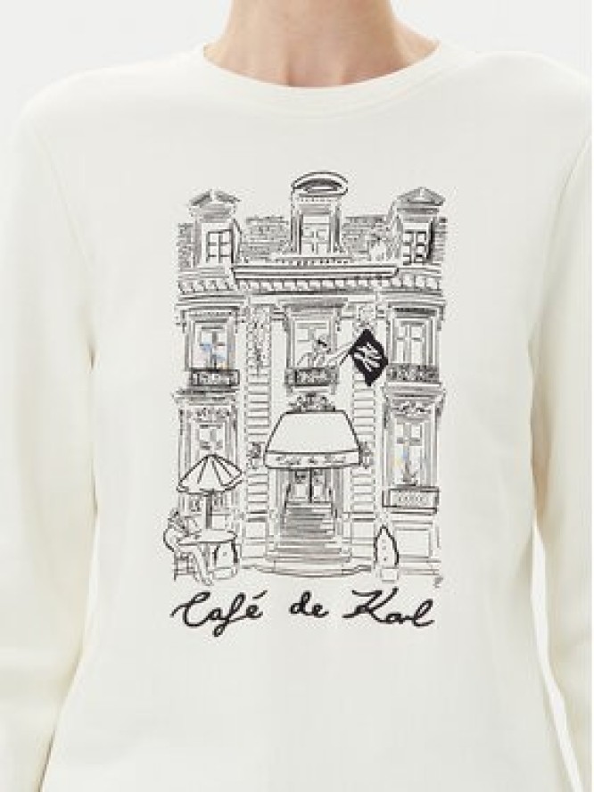 KARL LAGERFELD Bluza A2W20057 Écru Regular Fit