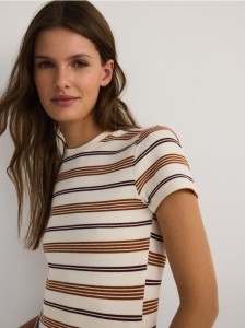 T-shirt w paski - wielobarwny