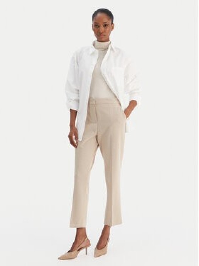 BOSS Spodnie materiałowe Tapria 50555740 Beżowy Slim Fit