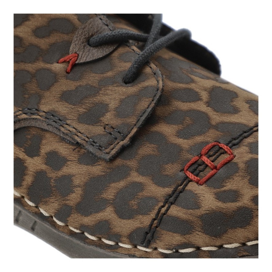 Brązowe Półbuty Rieker Wygodne Obuwie Damskie