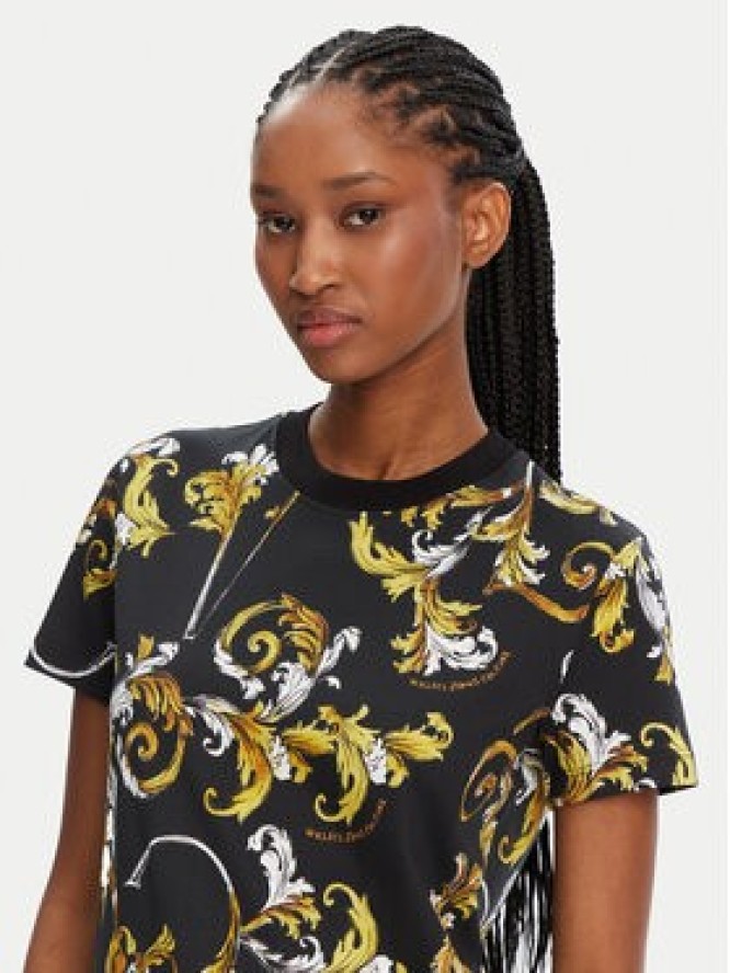 Versace Jeans Couture T-Shirt 78HAH613 Czarny Regular Fit