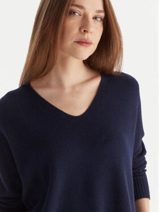 Kontatto Sweter 3M0842C Granatowy Relaxed Fit