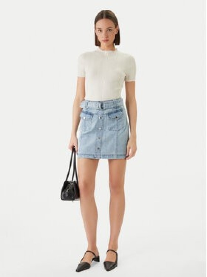 Morgan Spódnica jeansowa 251-JOLAM Błękitny Regular Fit