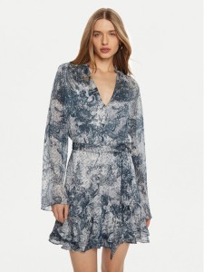 Guess Sukienka koszulowa W5RK35 WDW82 Niebieski Classic Fit