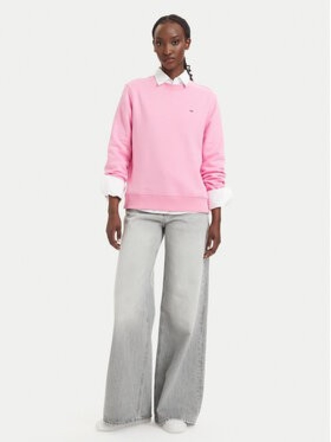 Tommy Jeans Bluza Flag DW0DW19959 Różowy jasny Regular Fit